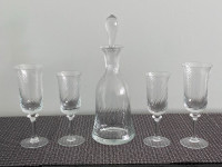 Gorgeous 12 Water and 18 Wine Glasses with Wine Decante