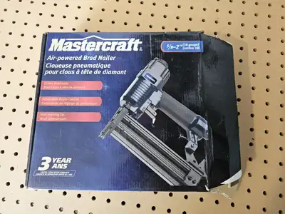 Brand New Mastercraft 18-Gauge Air-Powered Brad Nailer, View more