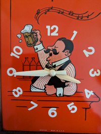 Vintage Spartus Bar is Open Wall Clock