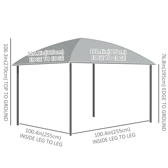10' x 10' Outdoor Gazebo Canopy, Hardtop Gazebo with UV60+ Polyc in Patio & Garden Furniture in Markham / York Region - Image 3