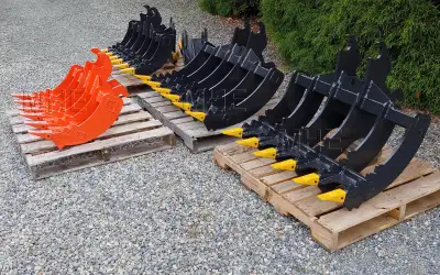 New attachments for mini excavators Built in BC Made from AR450 and T1 steel Narrow trench buckets R...