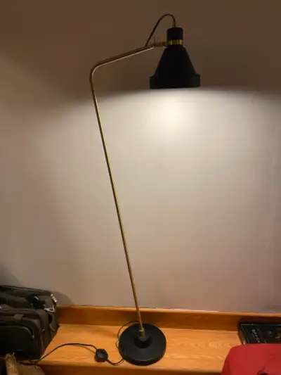 Tall reading lamp - modernist style / toe-tap switch, View more
