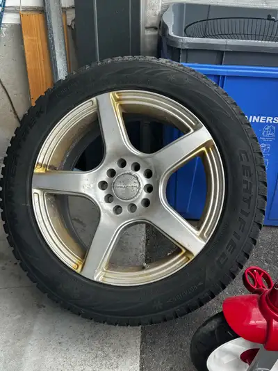 Almost brand new winter tires on rims. Only used 1/2 a winter before the car died. Came off my 2011...
