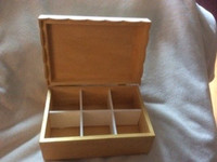 *NEW* Wooden Tea Box Organizer with Slots