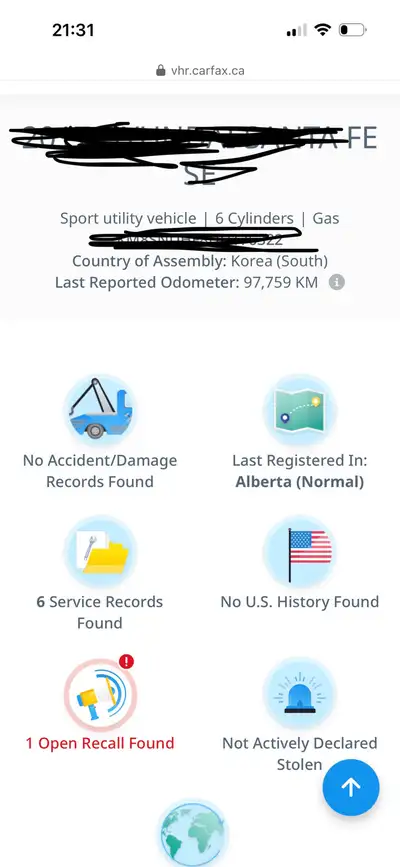 Canada Carfax Offical Report, View more