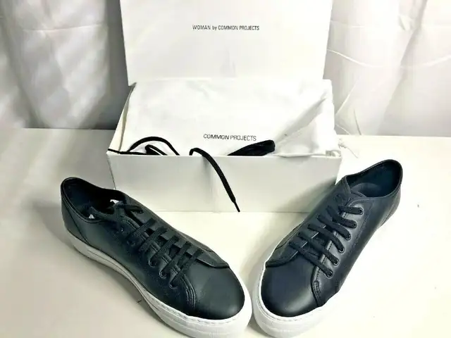 Woman by Common Projects 4017 SZ40 Tournament Low Black Sneakers in Women's - Shoes in London - Image 2