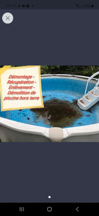 Piscine Hors Terre Démontage Récupération 