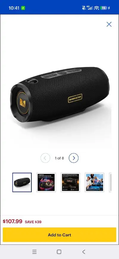 New Monster 20 hour BluetoothSpeakers 40W. Model s380. Retail $1, View more