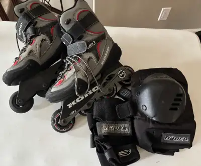 KOHO KA3 Inline Skates with Bauer Protective Gear size 9, View more