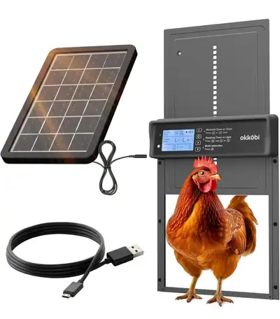 Brand New Automatic Chicken Coop Door/Grey, View more