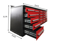 Workbench Garage Cabinet 10FT (25 Drawers)