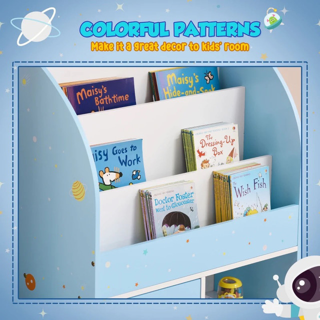 Toy Storage Organizer, Kids Bookshelf, Freestanding Children Boo in Toys & Games in Markham / York Region - Image 4