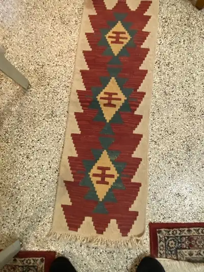 Southwestern Navajo Kilim Area Rug Runner Native American Tribal, View more