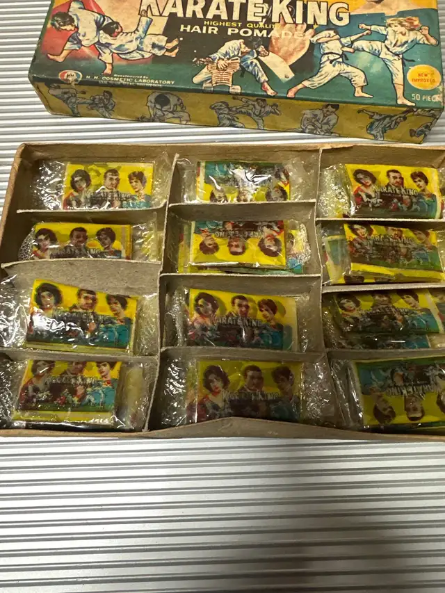 Vintage 60's  KARATE KING Hair Pomade Box James Bond Sean C63347538067587121