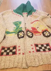Vintage 1970s Hand-Knit Wool Sweater
