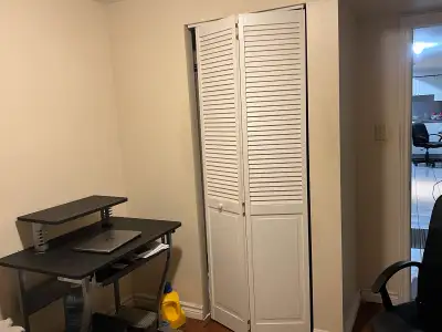 One room in the basement for rent. Looking for student or work permit only. Separate entrance. Close...