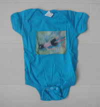 Blue Onesie with Print of Painting - Size 6 months