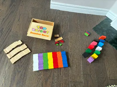 Nice Set of 298 Bright Wooden Dominoes, View more