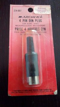 Archer 4 Pin Din Plug Vintage Radio Shack Gear