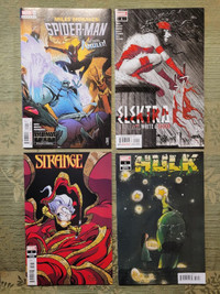 4 Marvel Comics #1 issue: Spider-Man, Elektra, Dr. Strange, Hulk