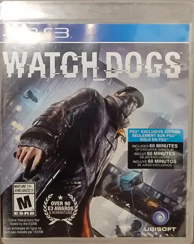 Watch Dogs Game for PlayStation 3 (PS3) Adult owned. In like new condition If ad is up, then its ava...