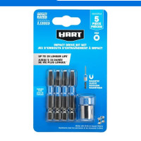 HART 5-Piece Impact Drive Bit Set (SQ2) with Magnetic Sleeve