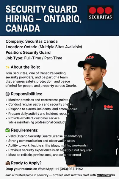 urgent need of guards, View more