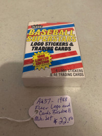 1988 Fleer Baseball Superstars Stickers Cards Set Showcsse 319