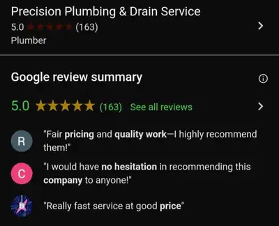 PRECISION PLUMBING & DRAIN SERVICES >>>>>>>>>>>>>>>>>>>>>>>>>>>>>>>>>>>>>>>>>>>>>>>>>>>>>>>>>>>>>>>>...