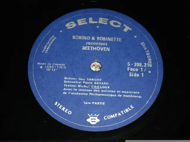 Bobino Et Bobinette – Racontent Beethoven (1972) LP in CDs, DVDs & Blu-ray in City of Montréal - Image 4