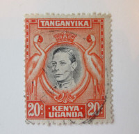 Tanganyika Kenya Uganda George VI Crowned Crane Postage Stamp