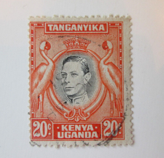 Tanganyika Kenya Uganda George VI Crowned Crane Postage Stamp dans Art et objets de collection  à Ville de Montréal