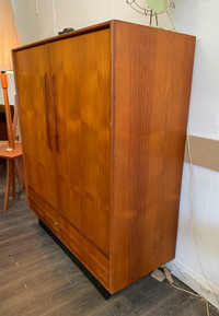 Teak Mid Century Modern Wardrobe Gentlemen’s chest