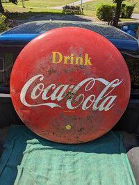 1950’s Original Coca Cola Button Sign $1500