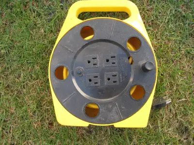 16 foot electric extention cord with reel box., View more