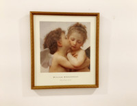 Cadre16"x17 3/4",William-Adolphe Bouguereau The fist kiss