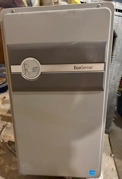 Rheem eco-sense CECO180DVLN tankless gas water heater . New never used went with a larger model come...