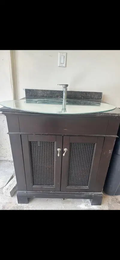 Bathroom vanity with facet and mirror , View more