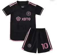 MESSI - 23/24 Miami MLS Away Black Jersey and Shorts - #10 