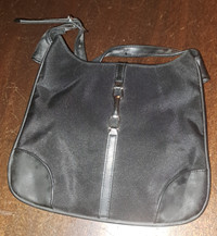 Vintage Bag Leather and synthetic, Horse-bit Black and Silver