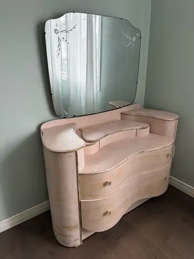 Vintage Vanity with Mirror, View more