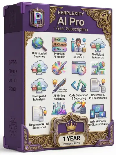 Perplexity AI Pro – 1Premium AI Search & Research Assistant, View more