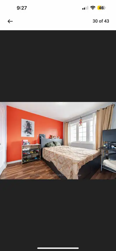 Room For rent Location: Airport road & Bovaird. Private room available for a girl in a spacious 3 be...