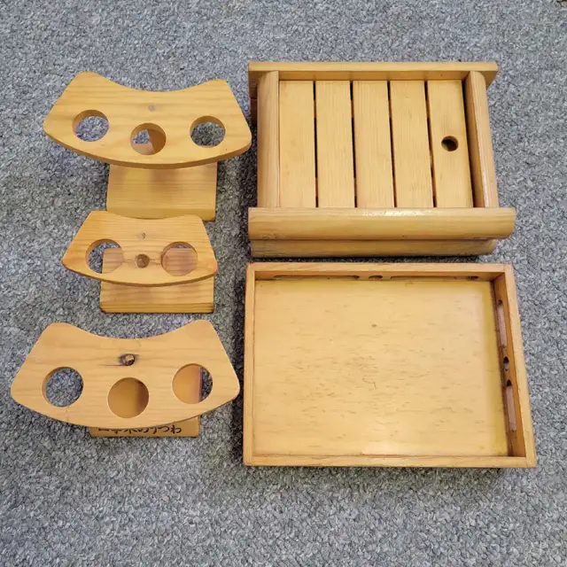 Traditional Japanese Wooden Sushi Set (6pcs) in Kitchen & Dining Wares in City of Toronto - Image 2
