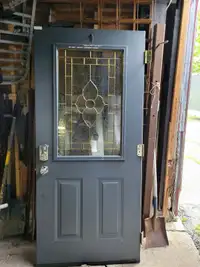 Gray Steel Entry Door