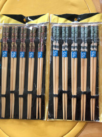 091  Brand New Two packs of 5 pairs (10 in total) chopsticks $5.