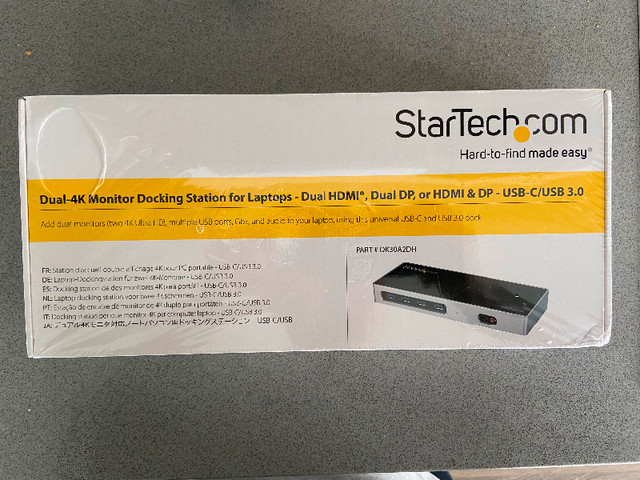 StarTech Dual 4k monitor docking station in Cables & Connectors in City of Toronto