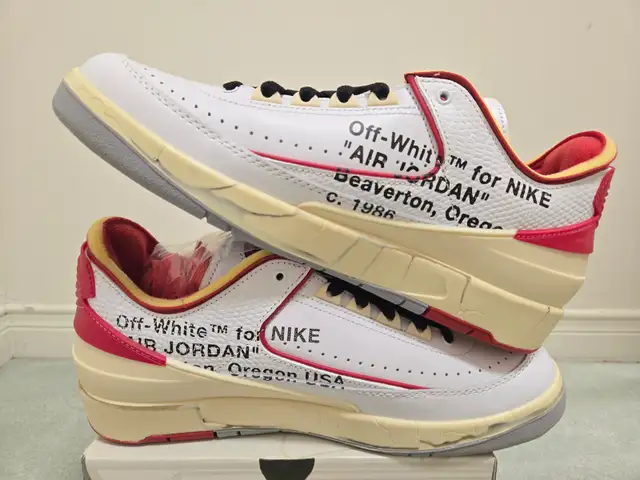 Size 8.5 - Nike Air Jordan 2 Off White White Red in Men's Shoes in Markham / York Region - Image 7