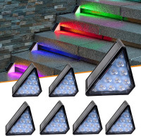 NEW: Solar RGB Step Lights, 6 Pack