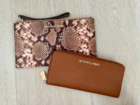 Michael Kors leather clutch & wallet NWOT $100 or $75/ea